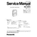 Panasonic RQ-SW5P, RQ-SW5PC Service Manual