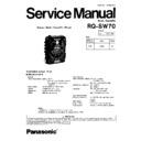 Panasonic RQ-SW70 Service Manual