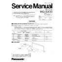 Panasonic RQ-SX33SG Service Manual Changes