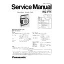 Panasonic RQ-V75E, RQ-V75E1, RQ-V75EJ, RQ-V75GU, RQ-V75GC Service Manual