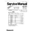 Panasonic RQ-X01 (serv.man2) Service Manual Supplement