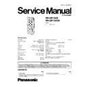 Panasonic RR-QR150E, RR-QR150EB Service Manual