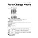 Panasonic RR-QR230E, RR-QR230P, RR-QR270E, RR-QR270P, RR-US430E, RR-US450E, RR-US450P, RR-US450PC, RR-US450GT Service Manual Parts change notice