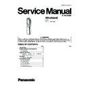 Panasonic RR-US065E Service Manual