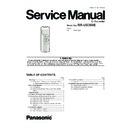 Panasonic RR-US300E Service Manual