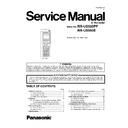 Panasonic RR-US550PP, RR-US550E Service Manual