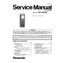 Panasonic RR-US590E Service Manual