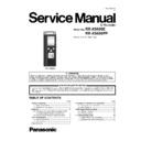 Panasonic RR-XS600E, RR-XS600PP Service Manual