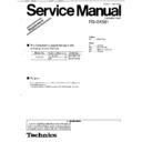 Panasonic RS-BX501 (serv.man2) Service Manual Supplement
