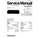 Panasonic RS-BX501 (serv.man3) Service Manual