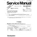 Panasonic RS-BX501 (serv.man4) Service Manual Simplified