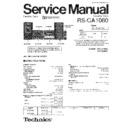 Panasonic RS-CA1060 Service Manual