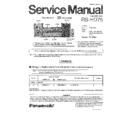 Panasonic RS-HD75GC1 Service Manual Changes