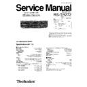 Panasonic RS-TR272GC, RS-TR272GN, RS-TR272GT Service Manual