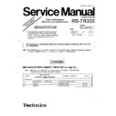 Panasonic RS-TR333 Service Manual Simplified