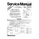 Panasonic RS-TR373P, RS-TR373PC, RS-TR373E, RS-TR373EB, RS-TR373EG, RS-TR373GC, RS-TR373GN, RS-TR373GH (serv.man2) Service Manual Supplement