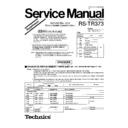 rs-tr373p, rs-tr373pc, rs-tr373e, rs-tr373eb, rs-tr373eg, rs-tr373gc, rs-tr373gn, rs-tr373gh service manual supplement