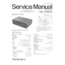 Panasonic RS-TR979 Service Manual