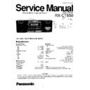 Panasonic RX-CT850 Service Manual