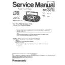 Panasonic RX-DS12P Service Manual