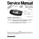 Panasonic RX-DS16EEBEG Service Manual