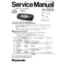 Panasonic RX-DS16P, RX-DS16PC Service Manual