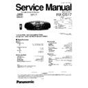 Panasonic RX-DS17EEBEG Service Manual