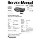 Panasonic RX-ED55GC Service Manual