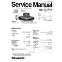 Panasonic RX-ED707EEBEG Service Manual