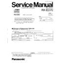 Panasonic RX-ED70GN Service Manual Changes