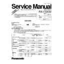 Panasonic RX-FS430PX Service Manual Simplified