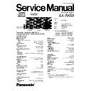 Panasonic SA-AK50 Service Manual