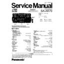 Panasonic SA-AK70P, SA-AK70PC Service Manual