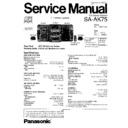 sa-ak75p, sa-ak75pc service manual