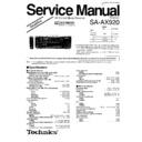 Panasonic SA-AX920P Service Manual Simplified