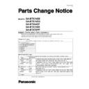 Panasonic SA-BTX68EF, SA-BTX70EB, SA-BTX70EG, SA-BTX70EE, SA-BTX70PP Service Manual Parts change notice