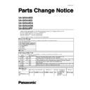 Panasonic SA-BX500EB, SA-BX500EE, SA-BX500EG, SA-BX500GN, SA-BX500PP Service Manual Parts change notice