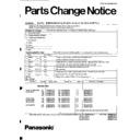 Panasonic SA-CH11E, SA-CH11EB, SA-CH11EG, SA-CH11GN, SA-CH11GC-K, SA-CH31GN, SA-CH31GC-K, SA-CH33GC, SA-CH33P, SA-CH33PC-K Service Manual Parts change notice