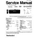 Panasonic SA-DX930 Service Manual