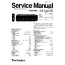 Panasonic SA-EX310 Service Manual