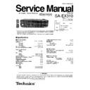 Panasonic SA-EX310GC, SA-EX310GN Service Manual