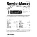 Panasonic SA-EX320P, SA-EX320PC Service Manual Simplified