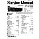 Panasonic SA-EX500GC, SA-EX500GN Service Manual