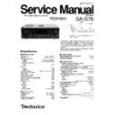 Panasonic SA-G76PP Service Manual