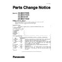 Panasonic SA-MAX370EB, SA-MAX370GS, SA-MAX670P, SA-MAX770GS Service Manual Parts change notice