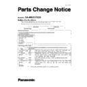 Panasonic SA-MAX370GS Service Manual Parts change notice