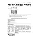 Panasonic SA-PT170EB, SA-PT170EG, SA-PT170EP, SA-PT170EE, SC-PT175EE, SC-PT175EP Service Manual Parts change notice