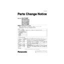 Panasonic SA-PT464P, SA-PT470GA, SA-PT470GN, SA-PT470PU, SA-PT475EE Service Manual Parts change notice
