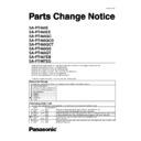 Panasonic SA-PT465E, SA-PT465EE, SA-PT465GC, SA-PT465GCS, SA-PT465GCT, SA-PT465GS, SA-PT465GT, SA-PT467EB, SA-PT467EG Service Manual Parts change notice