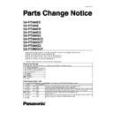 Panasonic SA-PT560EE, SA-PT560E, SA-PT560EB, SA-PT560EG, SA-PT560GC, SA-PT560GCS, SA-PT560GCT, SA-PT560GS, SA-PT560GCP Service Manual Parts change notice